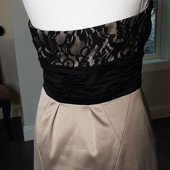 Max & Cleo New Open Back Zip Side Lined Lace Bodice Dress - Picture 5 of 15
